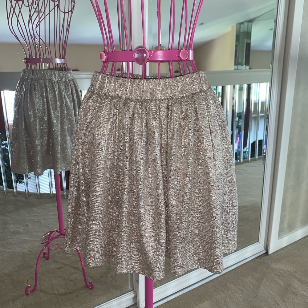 NWOT Aeropostale Womens Gold Metallic StretchWaist - Picture 2 of 2